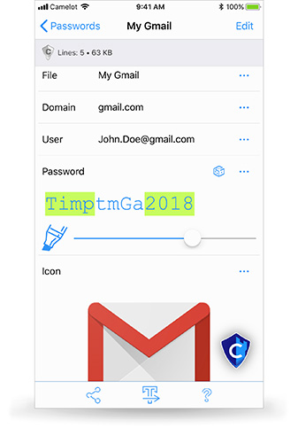 Camelot gmail password